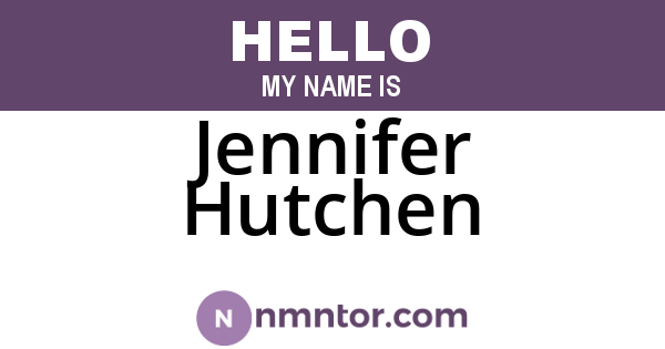 Jennifer Hutchen
