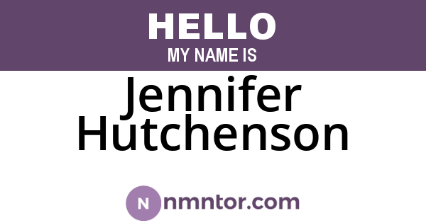 Jennifer Hutchenson
