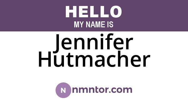 Jennifer Hutmacher