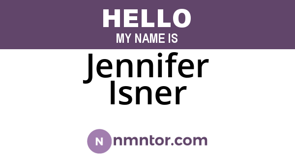 Jennifer Isner