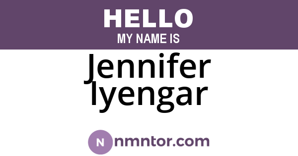 Jennifer Iyengar