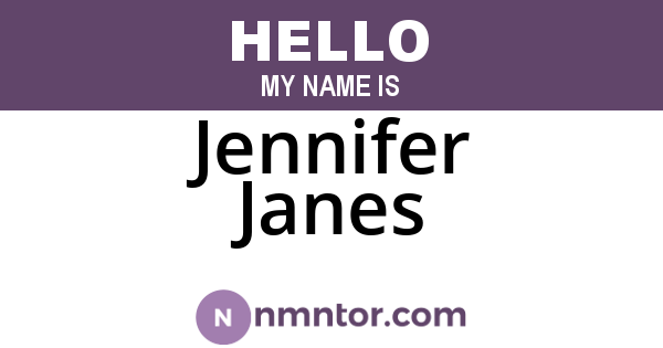 Jennifer Janes