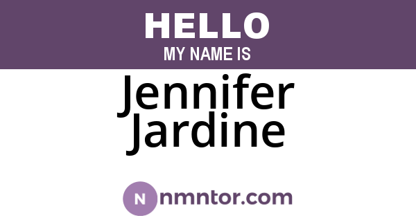 Jennifer Jardine