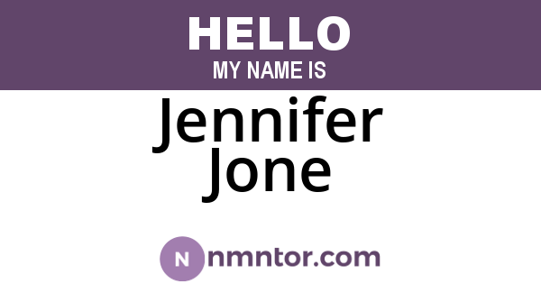 Jennifer Jone