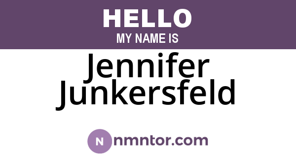 Jennifer Junkersfeld