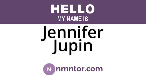 Jennifer Jupin