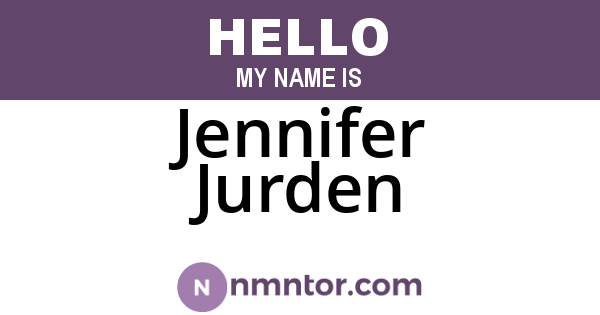 Jennifer Jurden