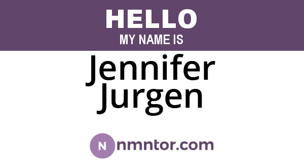 Jennifer Jurgen