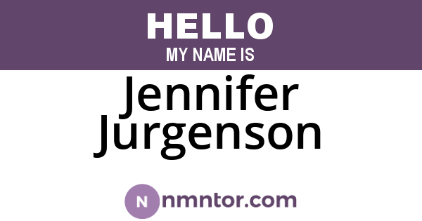 Jennifer Jurgenson