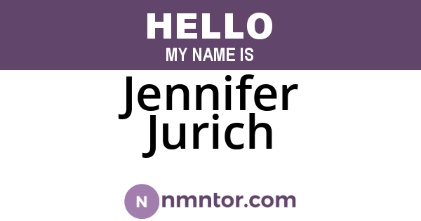 Jennifer Jurich