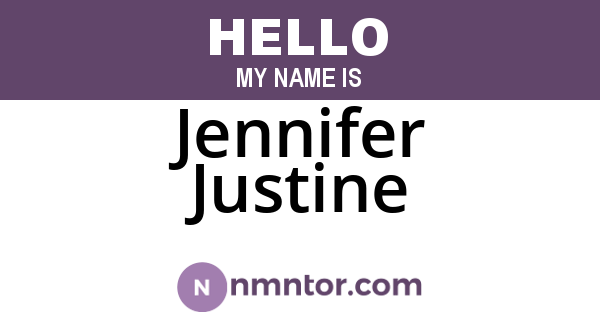 Jennifer Justine