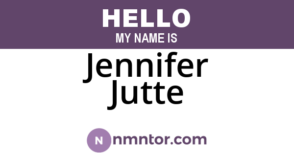 Jennifer Jutte