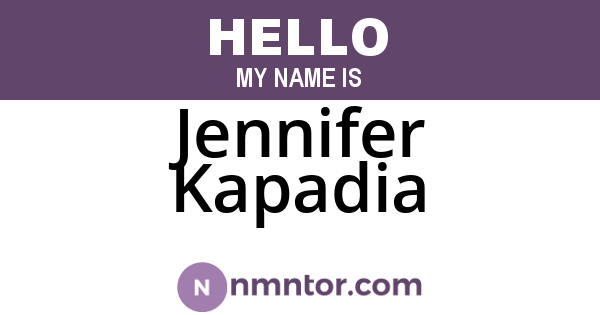 Jennifer Kapadia