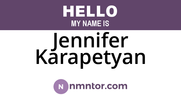 Jennifer Karapetyan