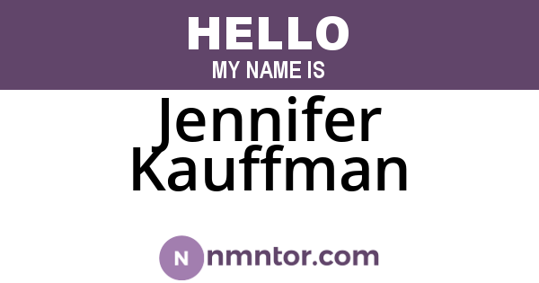 Jennifer Kauffman