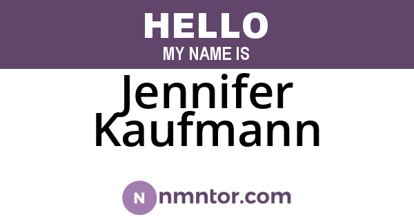 Jennifer Kaufmann