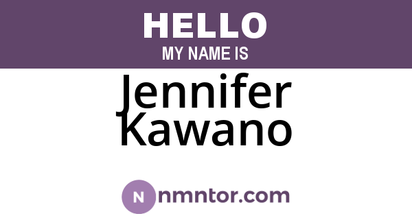 Jennifer Kawano