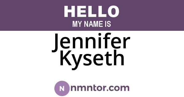 Jennifer Kyseth