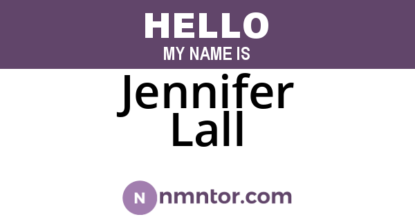 Jennifer Lall
