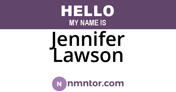 Jennifer Lawson