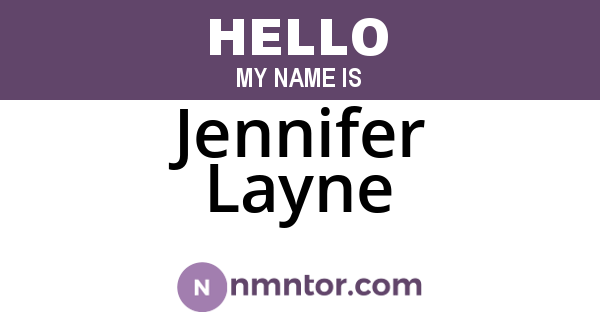 Jennifer Layne
