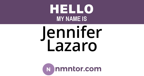 Jennifer Lazaro