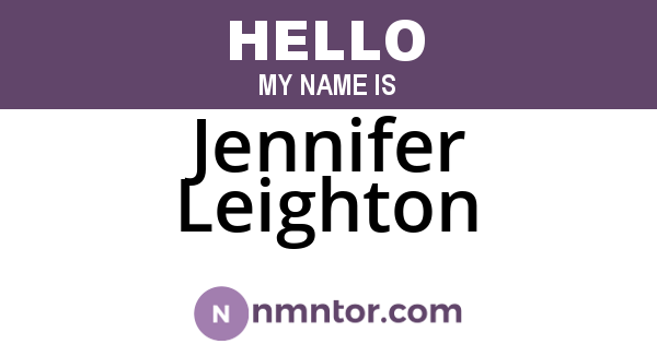 Jennifer Leighton