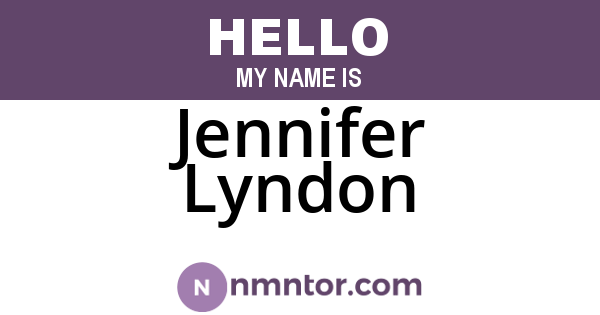 Jennifer Lyndon