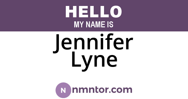 Jennifer Lyne