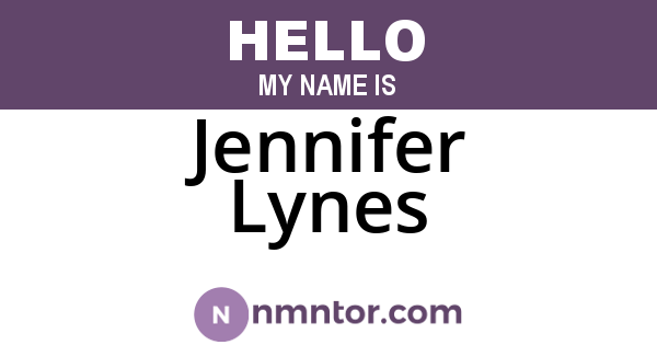 Jennifer Lynes