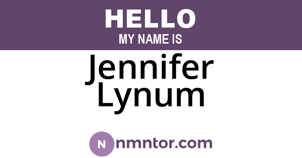 Jennifer Lynum