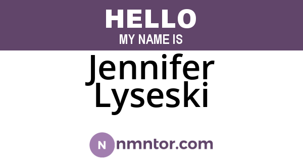 Jennifer Lyseski