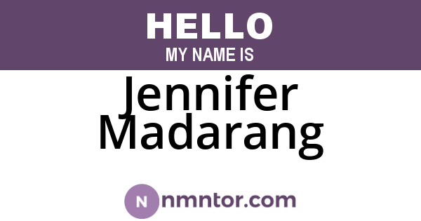 Jennifer Madarang