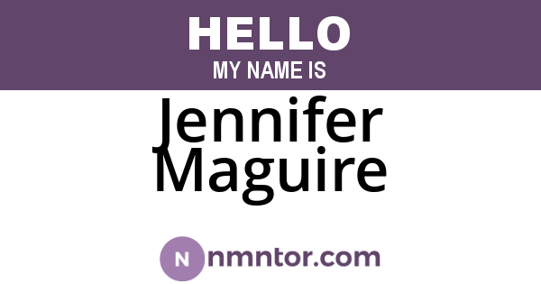 Jennifer Maguire