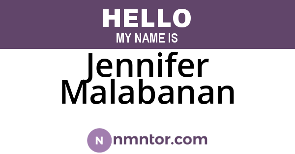Jennifer Malabanan
