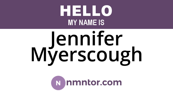 Jennifer Myerscough