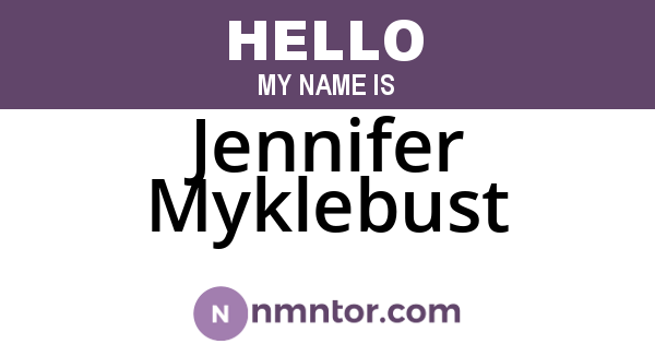 Jennifer Myklebust