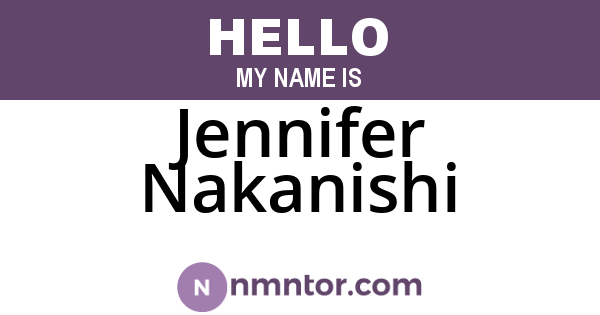 Jennifer Nakanishi