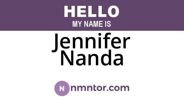 Jennifer Nanda