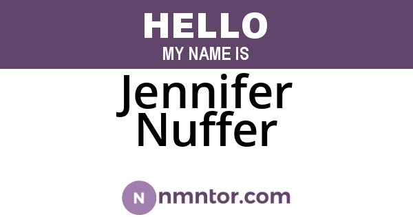 Jennifer Nuffer