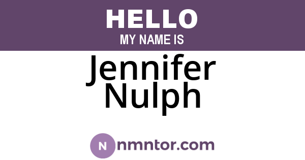 Jennifer Nulph