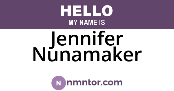 Jennifer Nunamaker