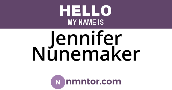 Jennifer Nunemaker