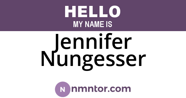 Jennifer Nungesser