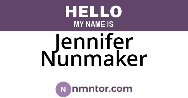 Jennifer Nunmaker