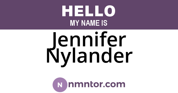 Jennifer Nylander