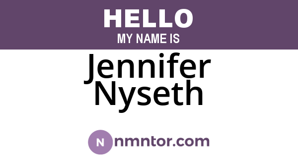 Jennifer Nyseth