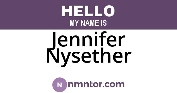 Jennifer Nysether