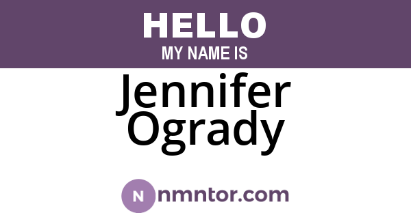 Jennifer Ogrady