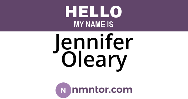 Jennifer Oleary